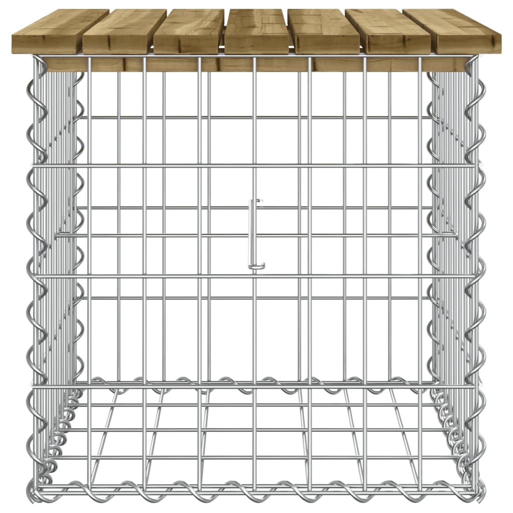 Garden Bench Gabion Design 43x44x42 cm Impregnated Wood Pine