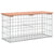 Garden Bench Gabion Design 83x31.5x42 cm Solid Wood Douglas