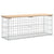 Garden Bench Gabion Design 103x31.5x42 cm Solid Wood Pine