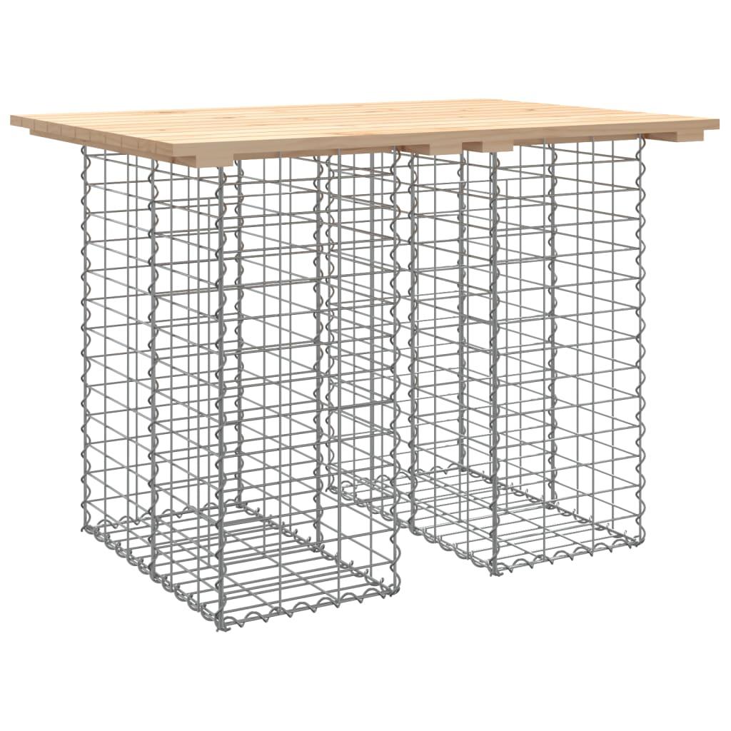 Garden Table Gabion Design 100x70x72 cm Solid Wood Pine