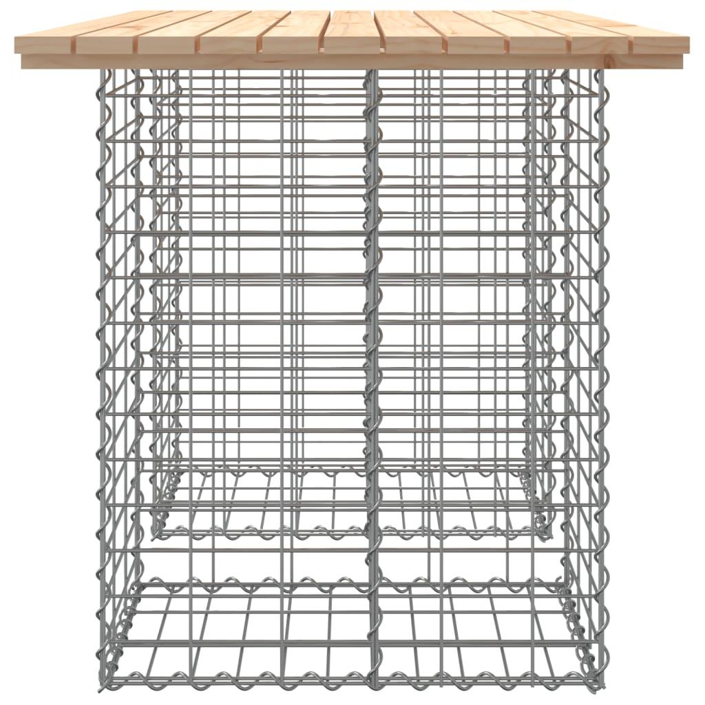 Garden Table Gabion Design 100x70x72 cm Solid Wood Pine