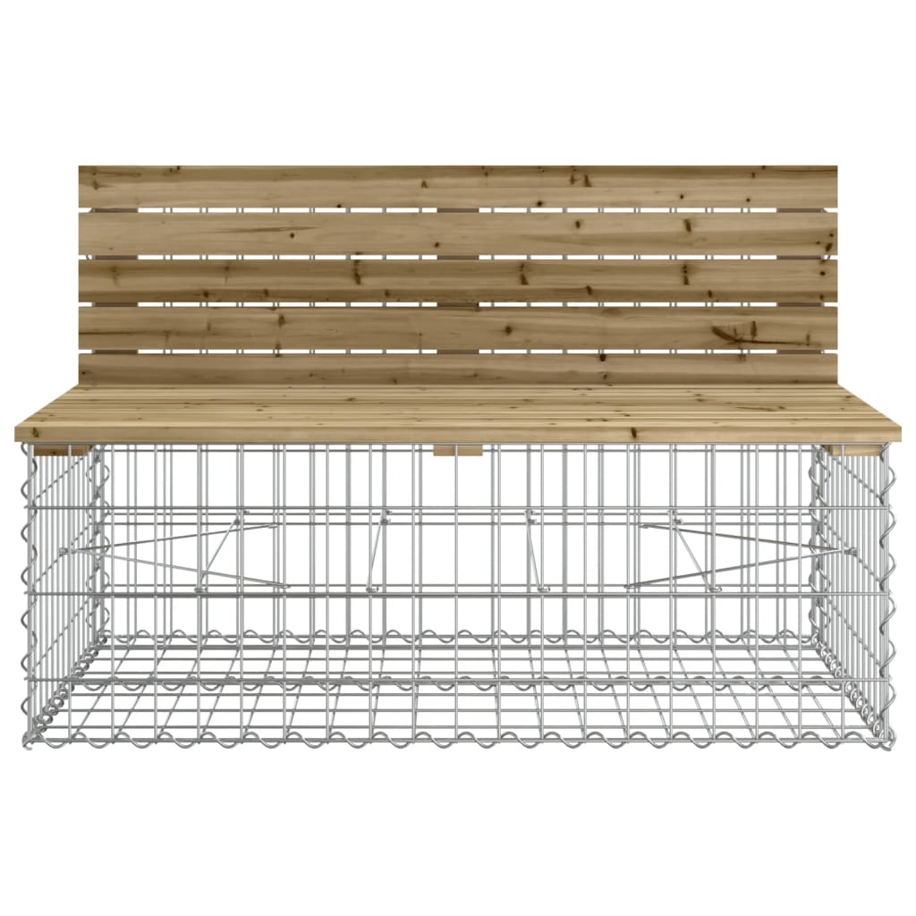 Garden Bench Gabion Design 103x70x65 cm Impregnated Wood Pine