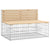 Garden Bench Gabion Design 287x71x65.5 cm Solid Wood Pine