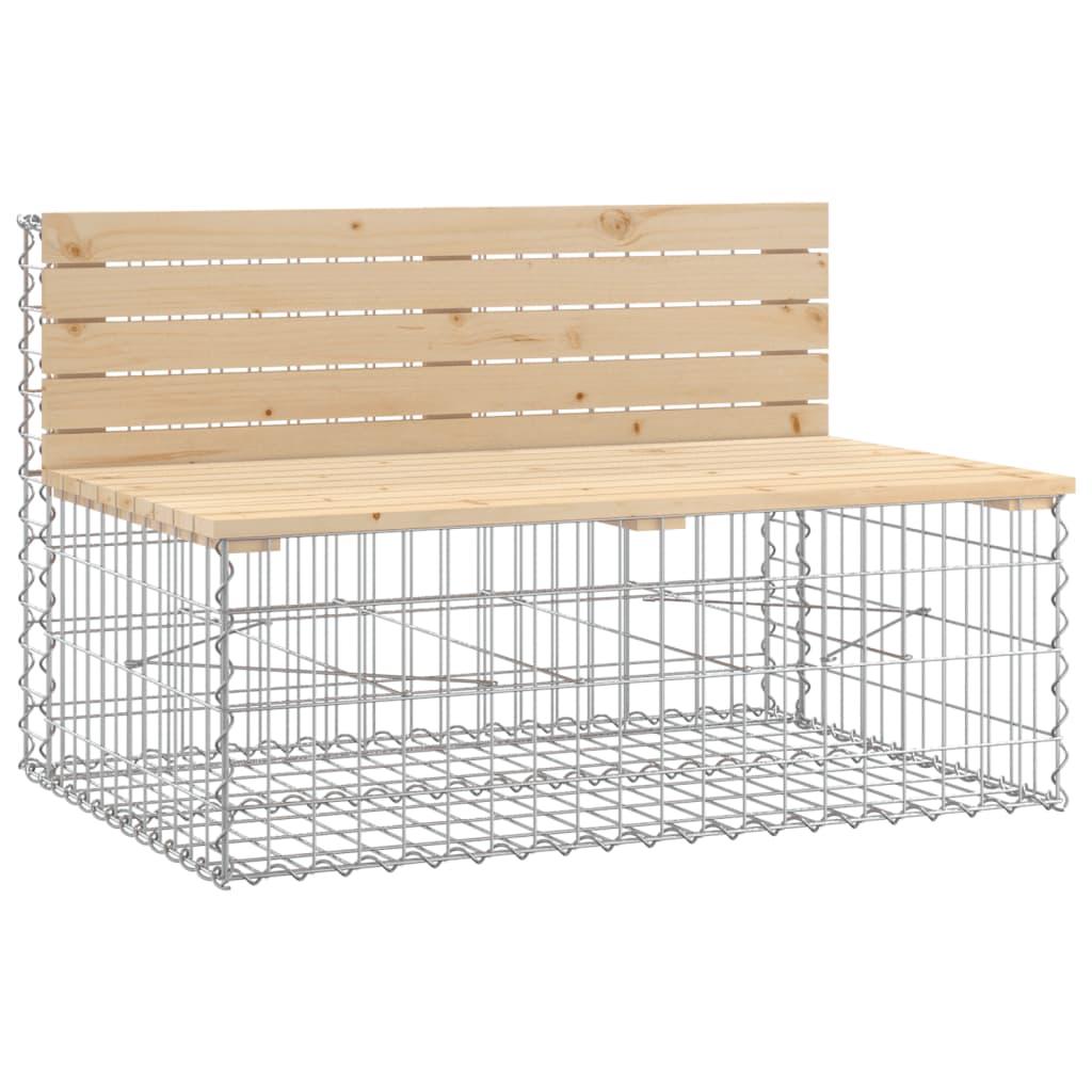 Garden Bench Gabion Design 347x71x65.5 cm Solid Wood Pine