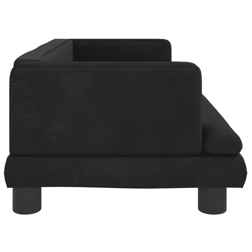 Kids Sofa Black 80x45x30 cm Velvet
