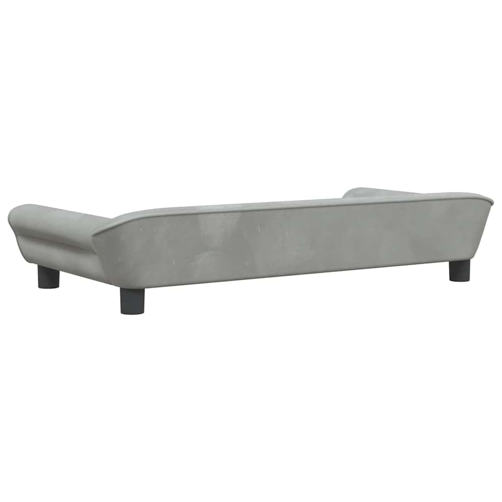 Kids Sofa Light Grey 100x50x26 cm Velvet