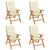 Reclining Garden Chairs with Cushions 4 pcs Solid Wood Teak