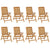 Reclining Garden Chairs with Cushions 8 pcs Solid Wood Teak