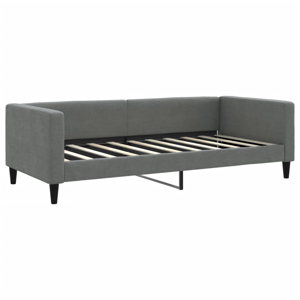 Daybed with Trundle without Mattress Dark Grey 90x190 cm