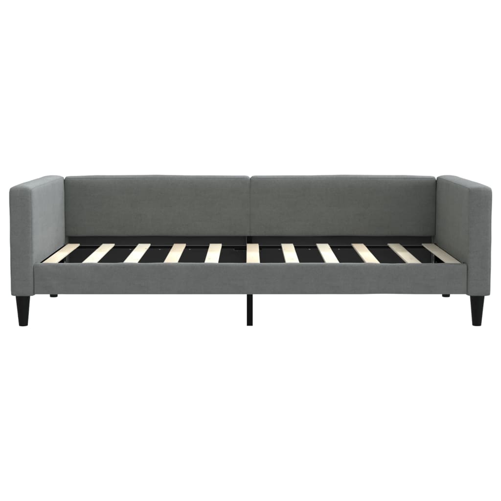 Daybed with Trundle&Drawers without Mattress Dark Grey 90x190 cm