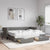 Daybed with Trundle&Drawers without Mattress Dark Grey 90x190 cm