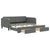 Daybed with Trundle&Drawers without Mattress Dark Grey 90x190 cm