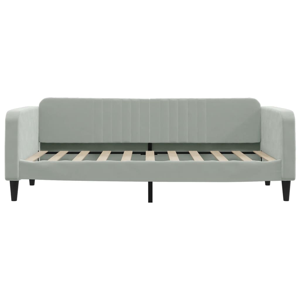 Daybed with Trundle without Mattress Light Grey 90x190 cm