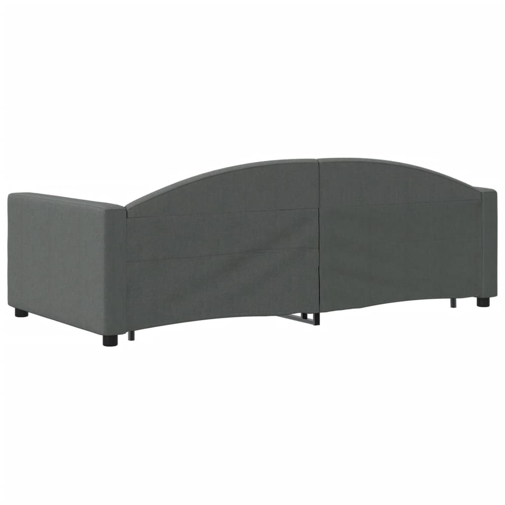 Daybed with Trundle without Mattress Dark Grey 90x190 cm