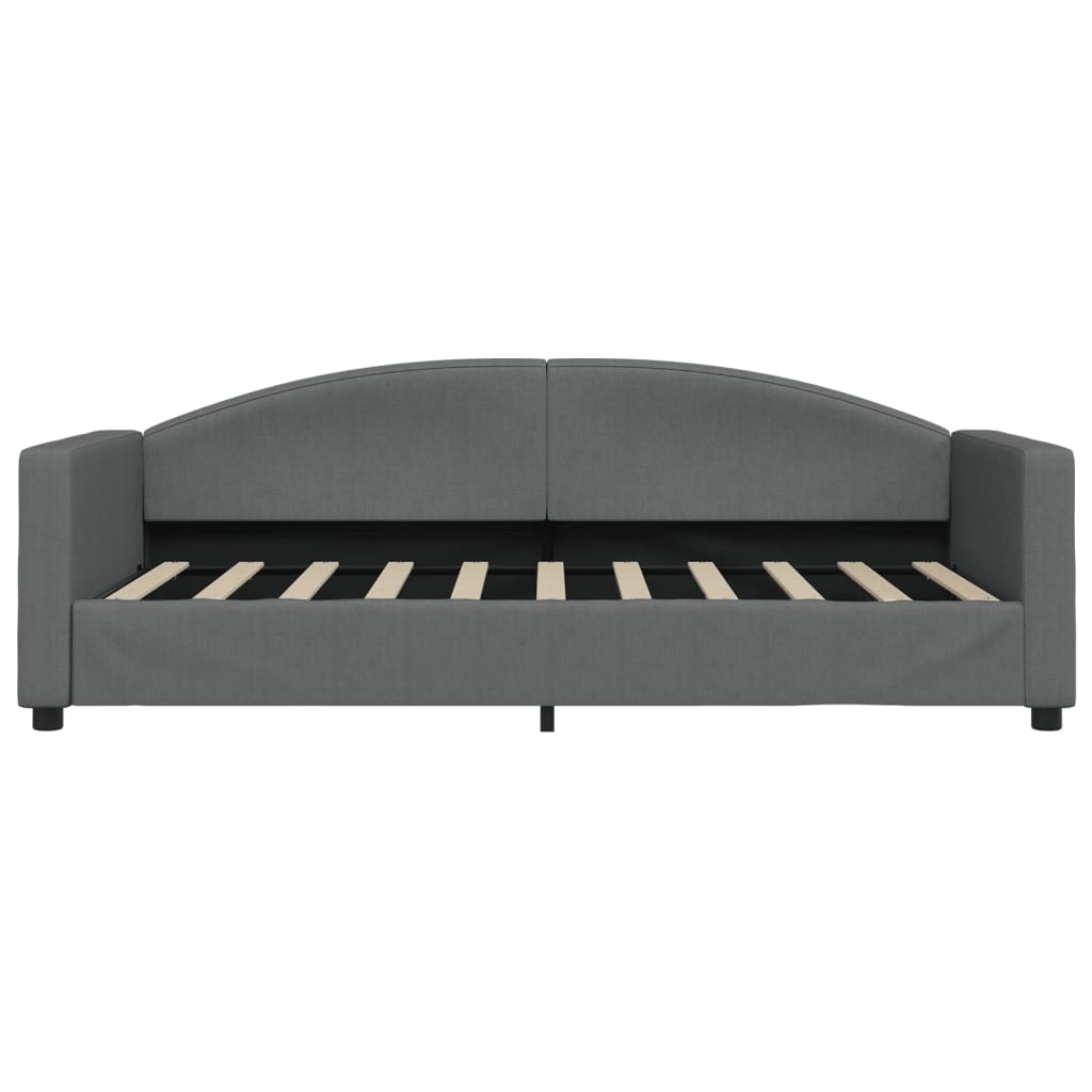 Daybed with Trundle without Mattress Dark Grey 90x190 cm