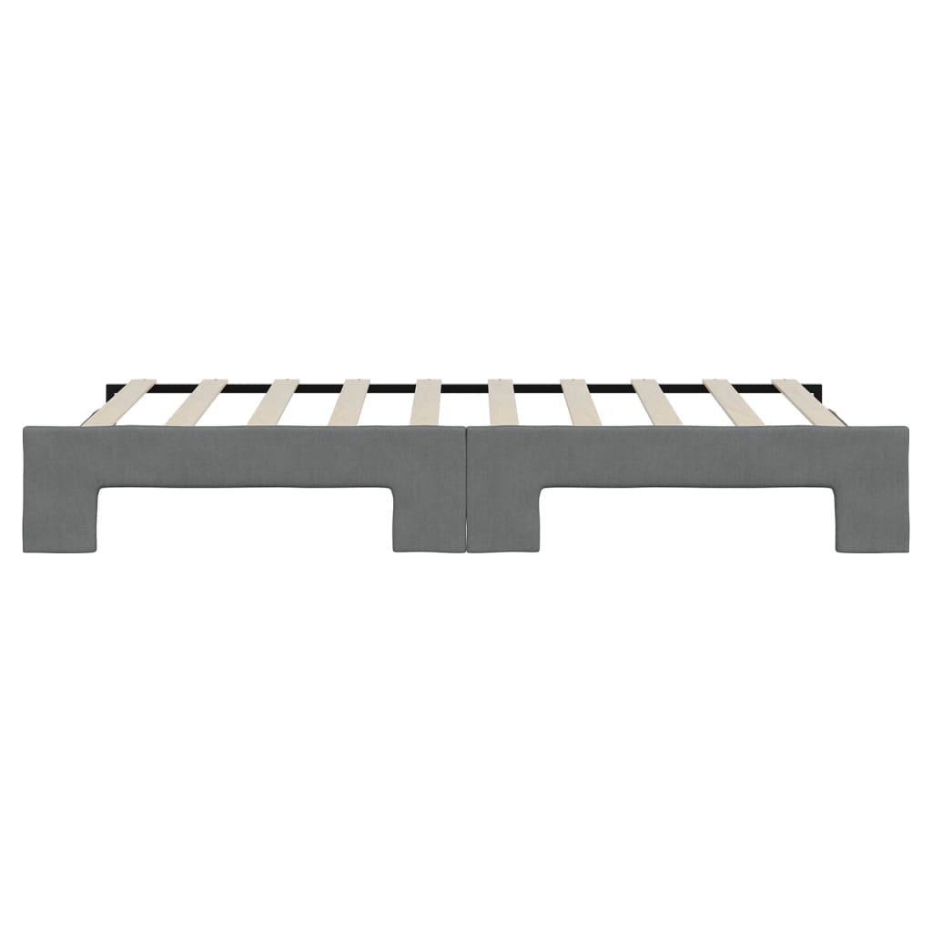 Daybed with Trundle without Mattress Dark Grey 90x190 cm