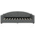 Daybed with Trundle&Drawers without Mattress Dark Grey 90x190 cm