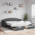 Daybed with Trundle&Drawers without Mattress Dark Grey 90x190 cm