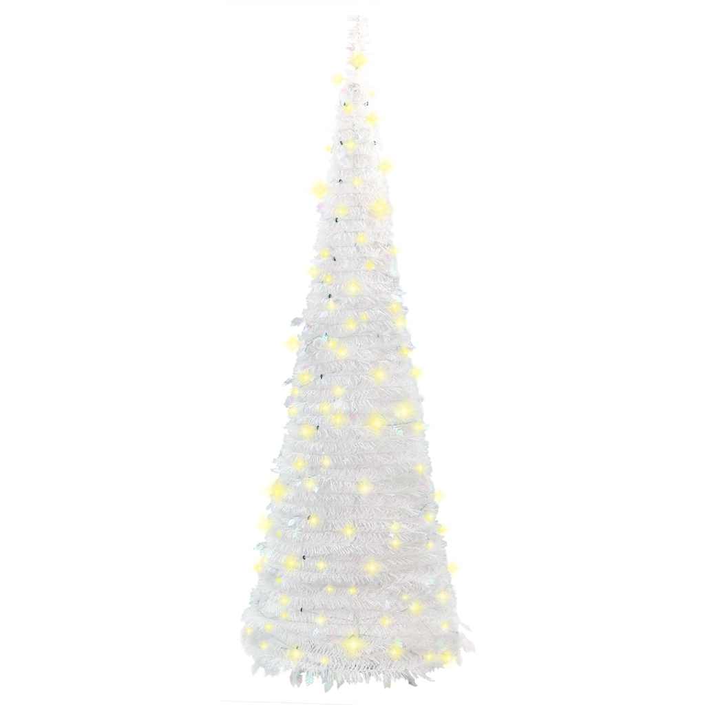 Artificial Christmas Tree Pop-up 150 LEDs White 180 cm