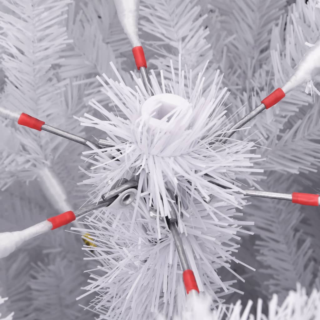 Artificial Hinged Christmas Tree with Stand White 180 cm
