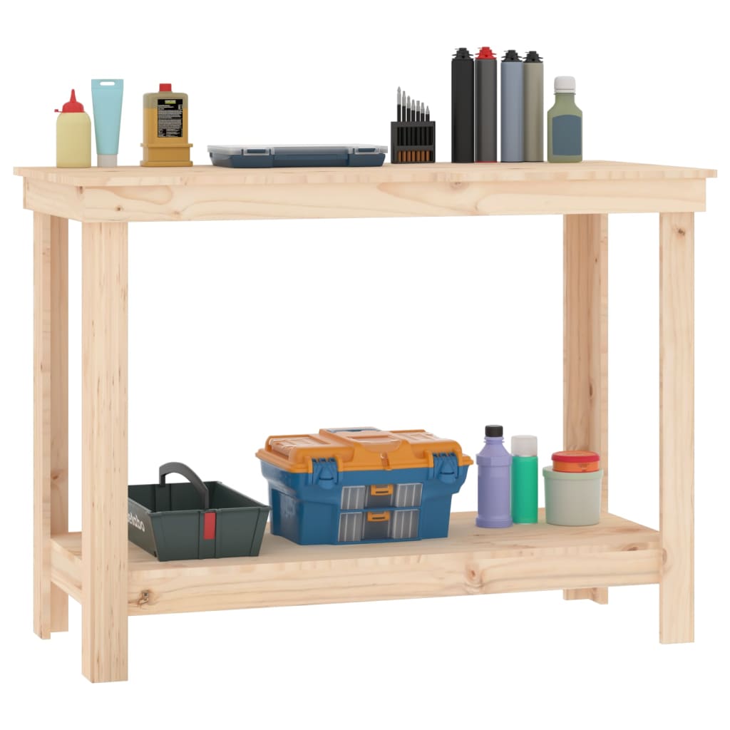 Work Bench 110x50x80 cm Solid Wood Pine