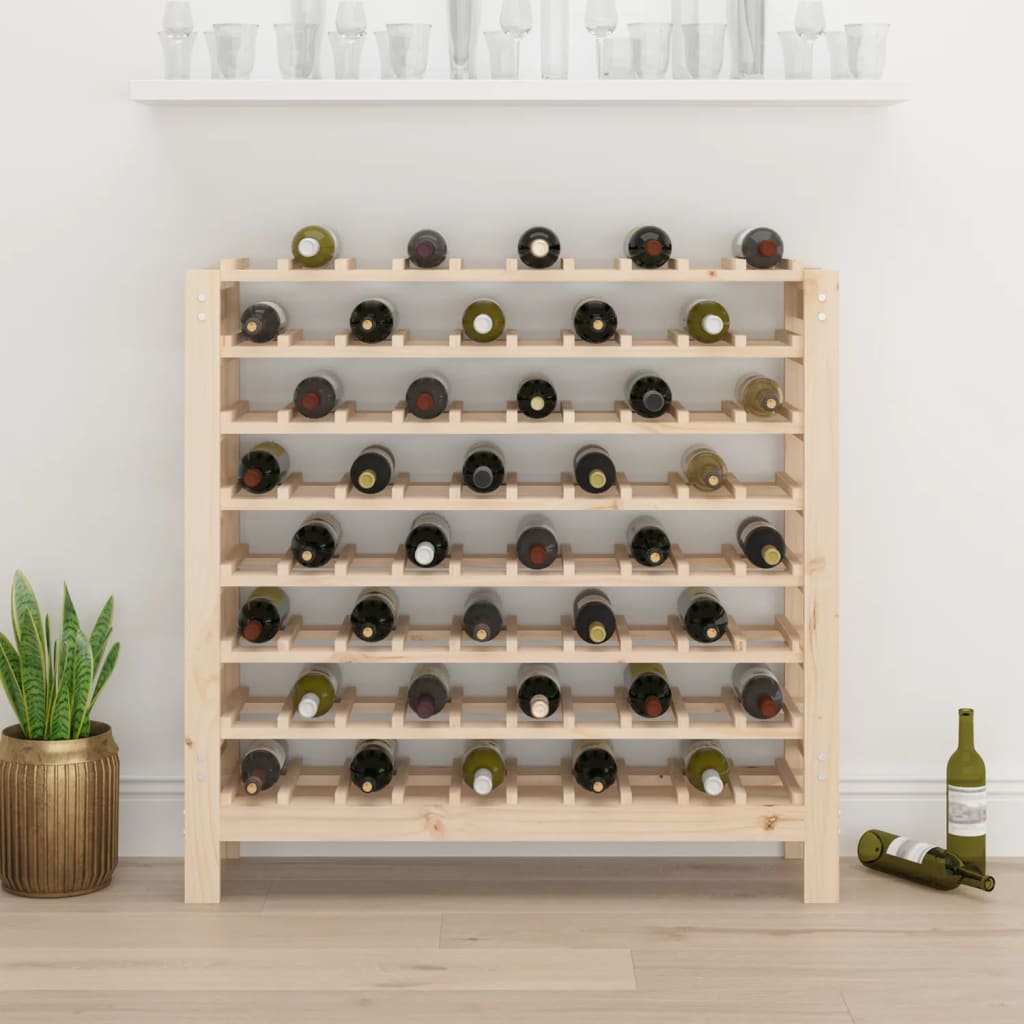 Wine Rack 109.5x30x107.5 cm Solid Wood Pine