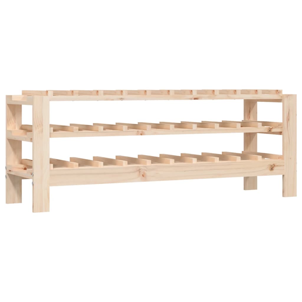 Wine Rack 109.5x30x42 cm Solid Wood Pine