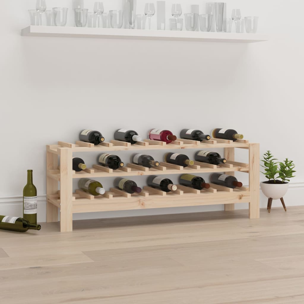 Wine Rack 109.5x30x42 cm Solid Wood Pine