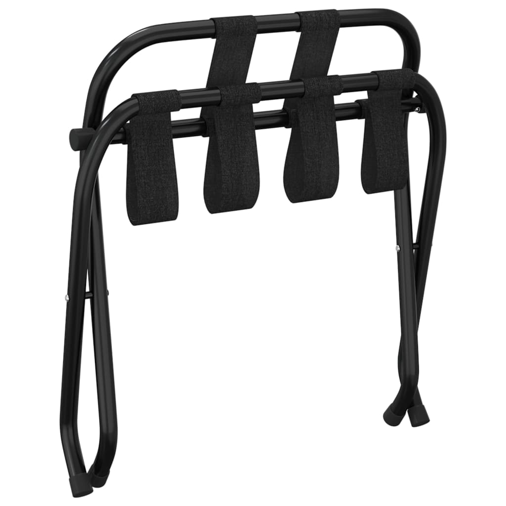 Luggage Rack with Backrest Black 56x39x52 cm