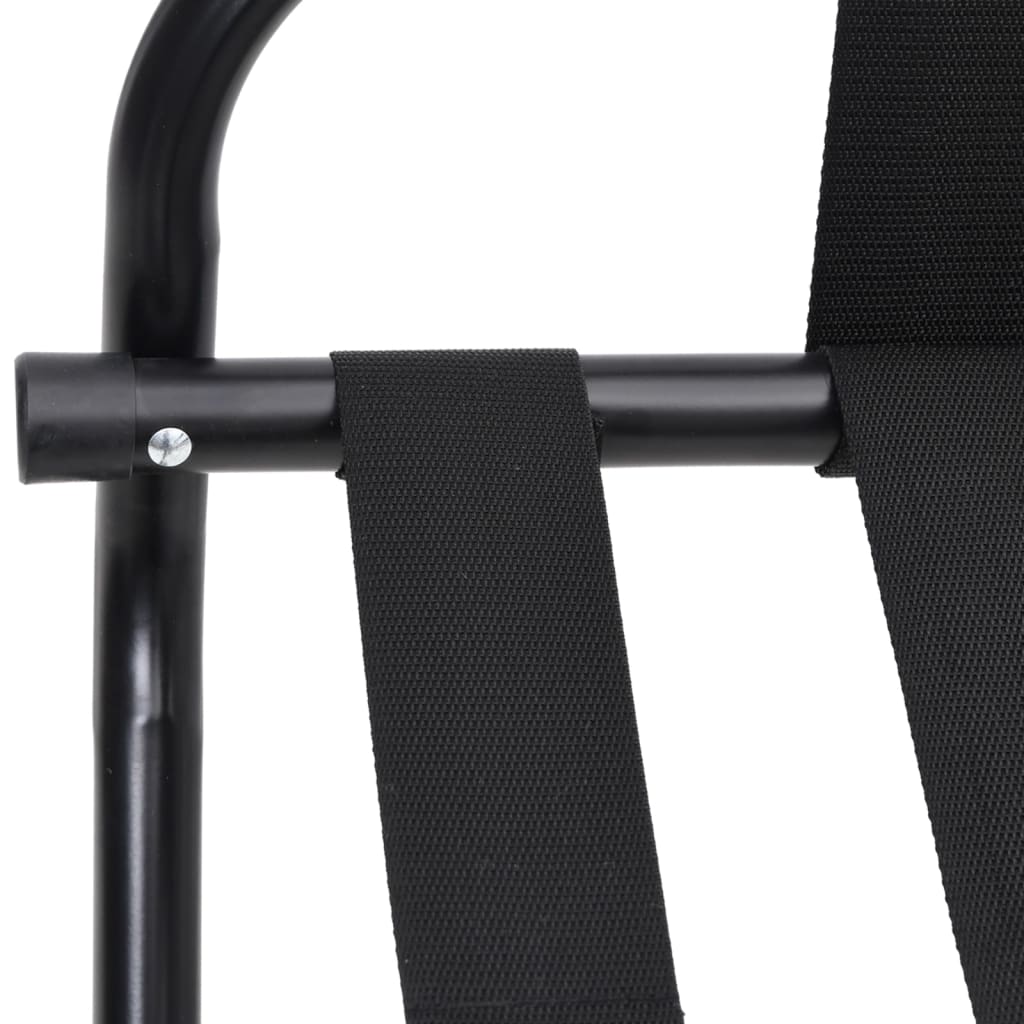 Luggage Rack with Backrest Black 56x39x52 cm