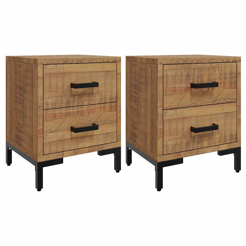 Bedside Cabinets 2 pcs 36x30x45 cm Solid Wood Pine