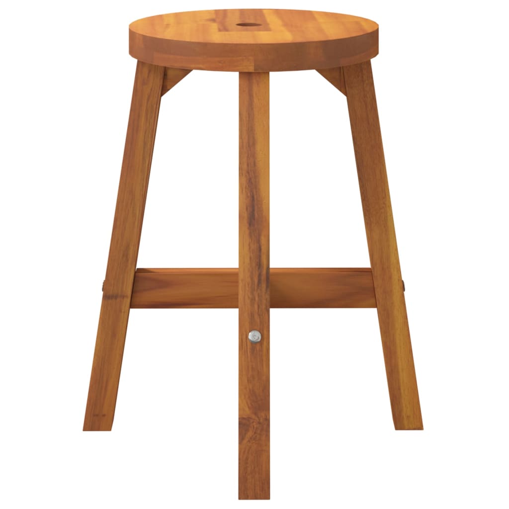 Stool Brown 38x38x45 cm Round Solid Wood Acacia