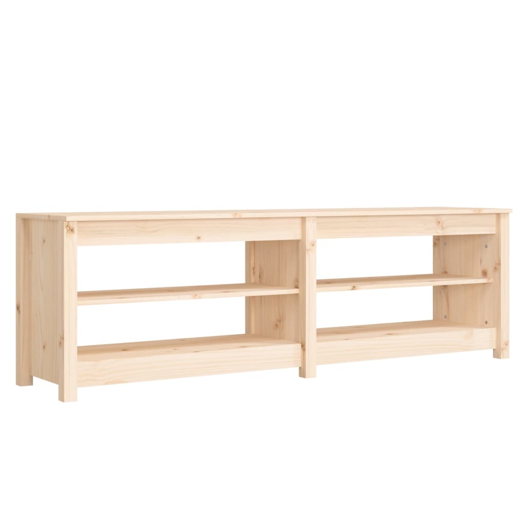 Shoe Bench 160x36.5x50 cm Solid Wood Pine