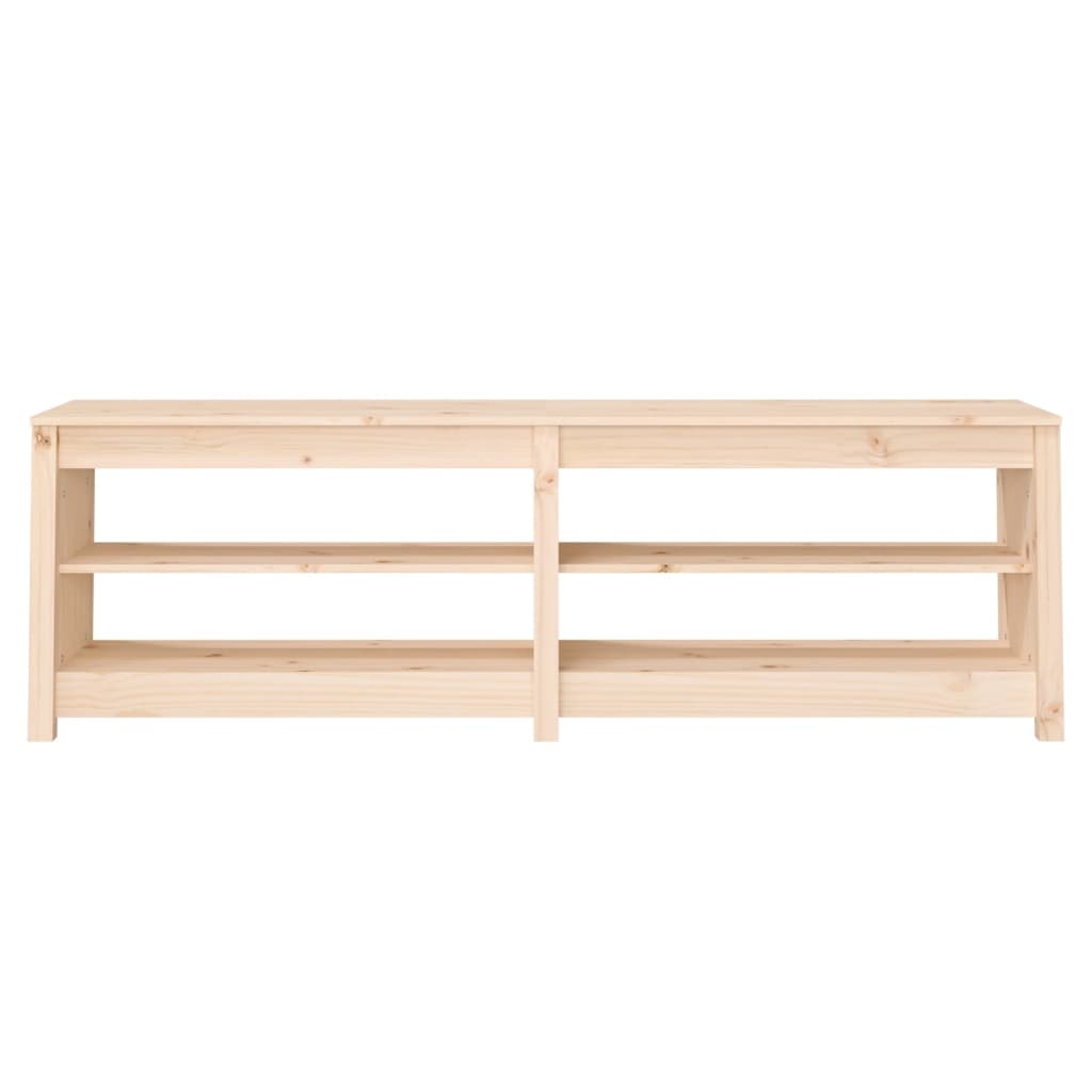 Shoe Bench 160x36.5x50 cm Solid Wood Pine