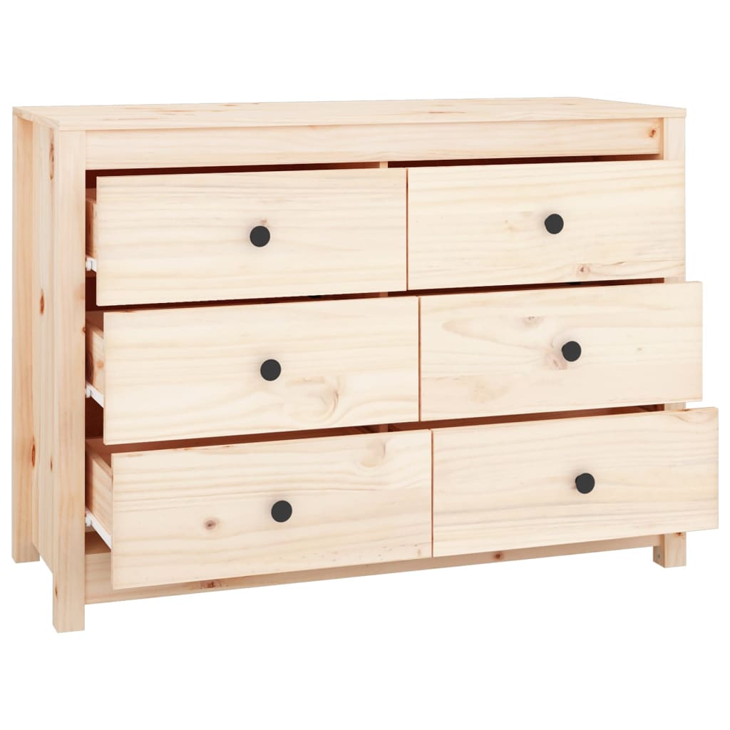 Side Cabinet 100x40x72 cm Solid Wood Pine