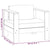 3 Piece Garden Lounge Set with Dark Grey Cushions Solid Wood