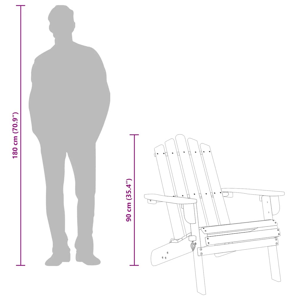 Garden Adirondack Chairs 2 pcs Solid Wood Acacia