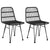 Garden Chairs 2 pcs Black 48x62x84 cm PE Rattan