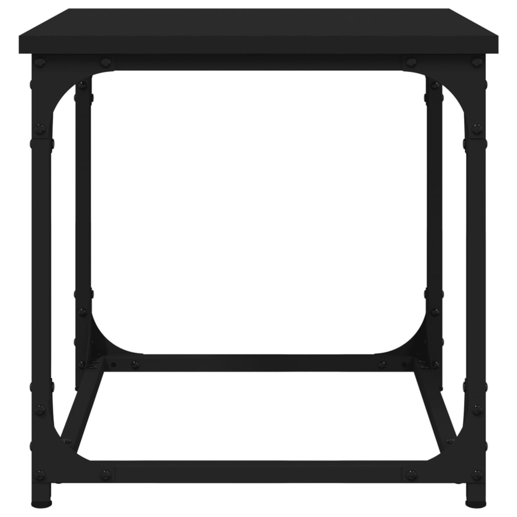 Side Table Black 40x40x40 cm Engineered Wood