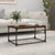 Coffee Table Smoked Oak 80x50x40 cm Engineered Wood and Iron