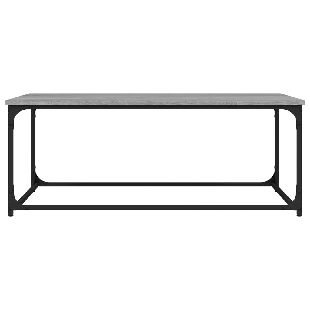 Coffee Table Grey Sonoma 102x50x40 cm Engineered Wood and Iron
