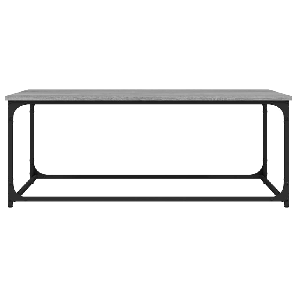 Coffee Table Grey Sonoma 102x50x40 cm Engineered Wood and Iron