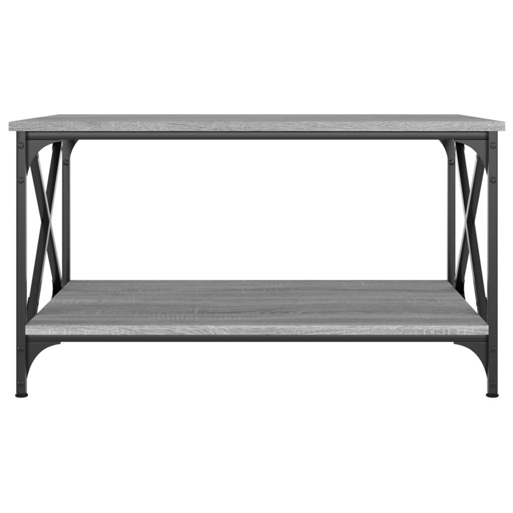 Coffee Table Grey Sonoma 80x50x45 cm Engineered Wood and Iron