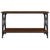 Coffee Table Brown Oak 80x45x45 cm Engineered Wood and Iron