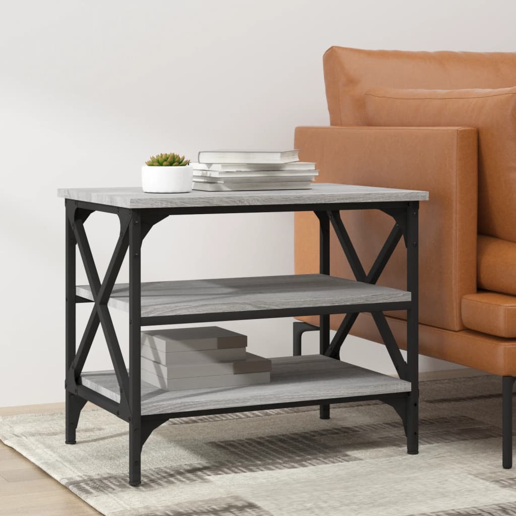 Side Table Grey Sonoma 55x38x45 cm Engineered Wood