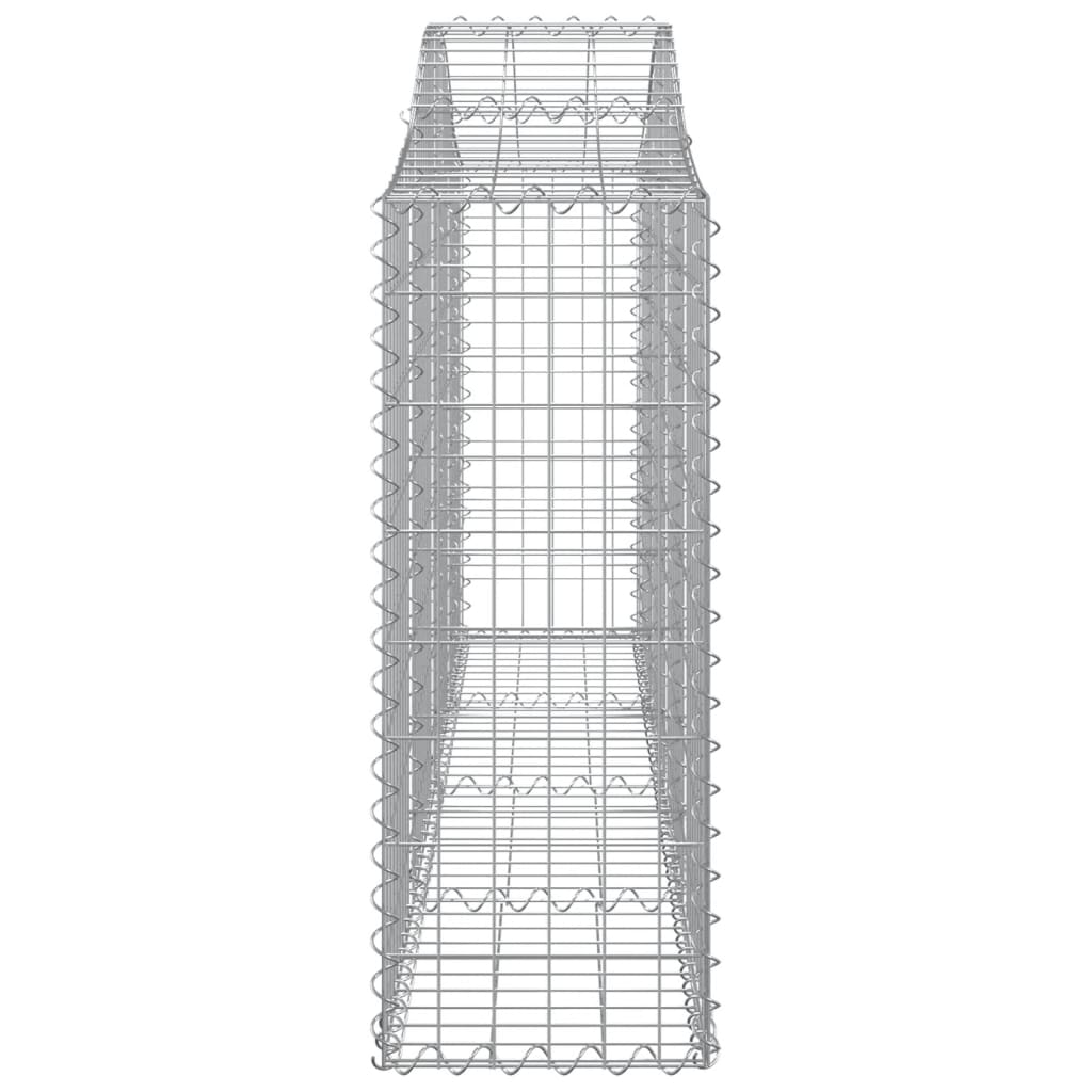 Arched Gabion Baskets 3 pcs 200x30x80/100 cm Galvanised Iron