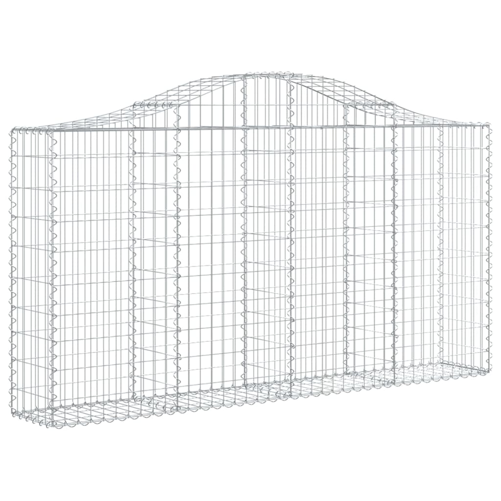 Arched Gabion Baskets 5 pcs 200x30x100/120 cm Galvanised Iron