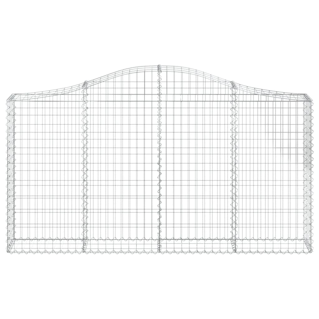 Arched Gabion Baskets 6 pcs 200x30x100/120 cm Galvanised Iron