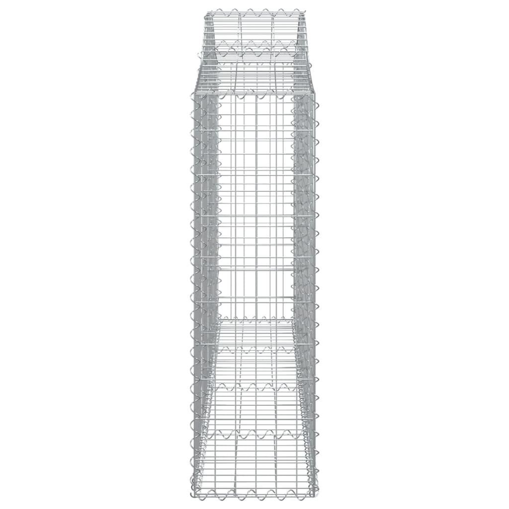 Arched Gabion Baskets 9 pcs 200x30x100/120 cm Galvanised Iron