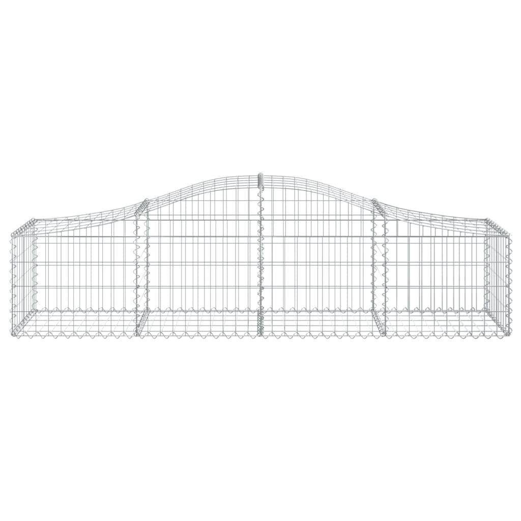 Arched Gabion Baskets 6 pcs 200x50x40/60 cm Galvanised Iron